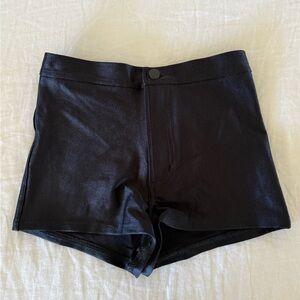American Apparel Black Disco High-Waist Shorts
